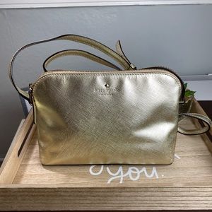Kate Spade Metallic Gold Mandy Crossbody Bag